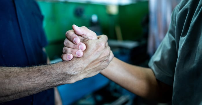 Close up handshake 