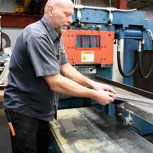 Mead worker working with metal