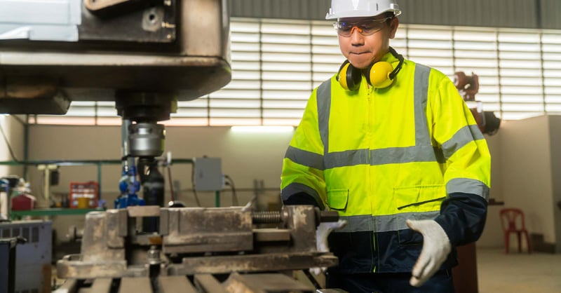 Picture of a vertical milling machine 