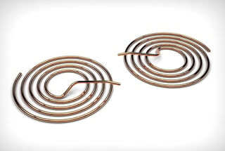 two coils of beryllium copper