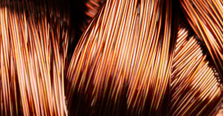 Copper wire closeup