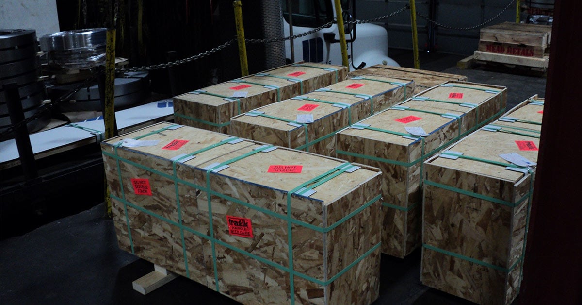 Shipping metal production at a plant