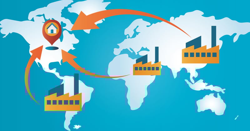 Graphic image depicting metal manufacturing reshoring