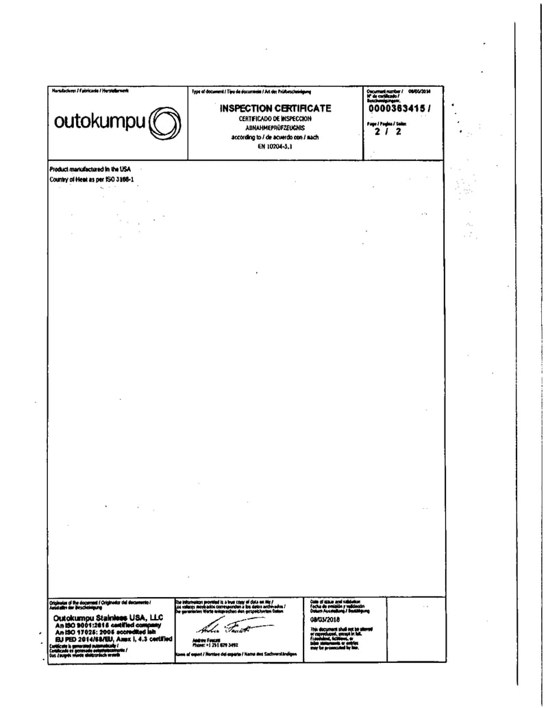 mill test report example page 3